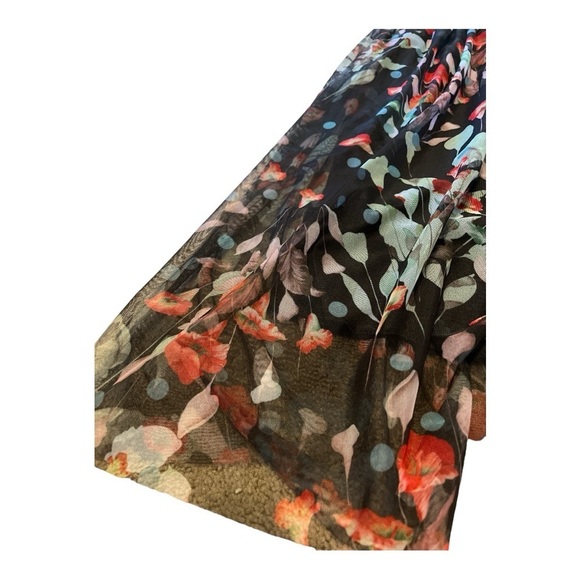 metro wear Midi Skirt Romantic Floral Skirt Women’s Size L Floral and Polka Dot - Picture 6 of 9